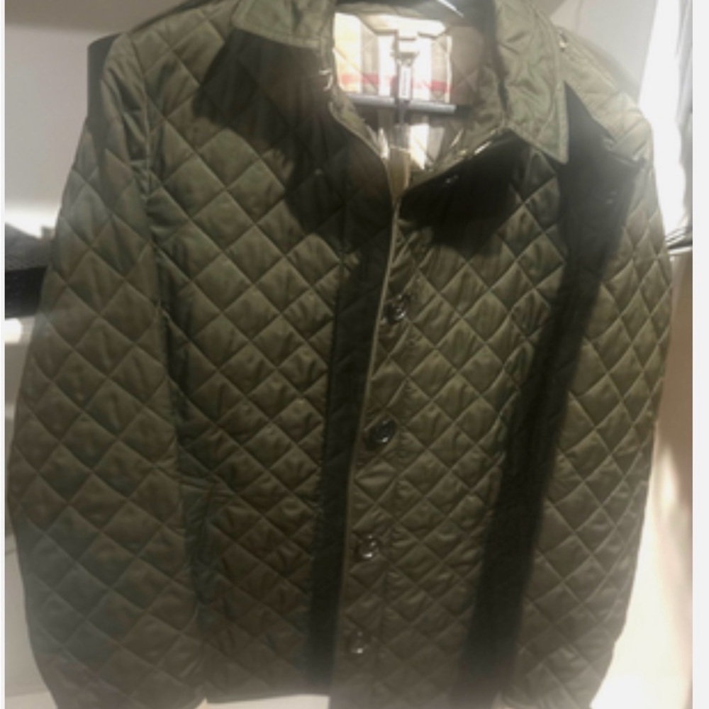 New Authentic Burberry Quilted Jacket - Dark Green